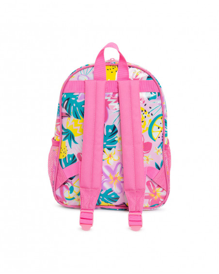 Sac à dos fleurs fille rose tahiti Sac à dos fleurs fille rose tahiti