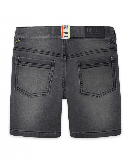 Bermuda en jeans numéros garçon noir play Bermuda en jeans numéros garçon noir play