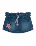 Jupe en jeans fleur fille bleu tahiti Jupe en jeans fleur fille bleu tahiti