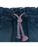 Jupe en jeans fleur fille bleu tahiti Jupe en jeans fleur fille bleu tahiti