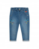 Pantalon en jeans coeurs fille bleu smile today Pantalon en jeans coeurs fille bleu smile today