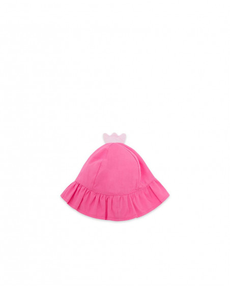 Bonnet en popeline visage fille rose tahiti Bonnet en popeline visage fille rose tahiti