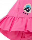 Bonnet en popeline visage fille rose tahiti Bonnet en popeline visage fille rose tahiti