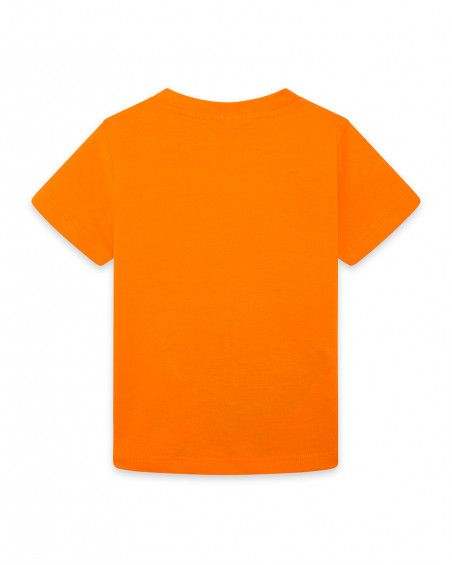 Tee-shirt en jersey imprimée garçon orange funcactus