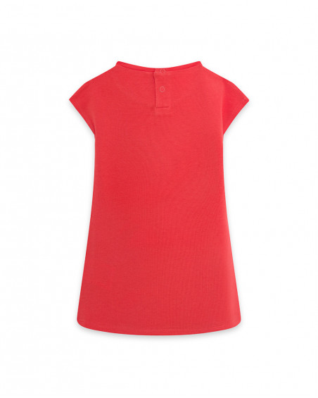 Robe en jersey imprimé fille orange enjoy the sun Robe en jersey imprimé fille orange enjoy the sun
