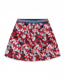 Jupe en jersey fleurs fille rouge sea lovers Jupe en jersey fleurs fille rouge sea lovers