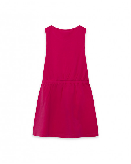 Robe en jersey bretelles fille rose island