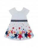 Robe en popeline étoiles fille blanche red submarine Robe en popeline étoiles fille blanche red submarine