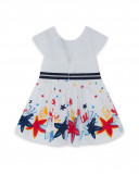 Robe en popeline étoiles fille blanche red submarine Robe en popeline étoiles fille blanche red submarine
