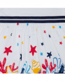 Robe en popeline étoiles fille blanche red submarine Robe en popeline étoiles fille blanche red submarine