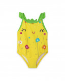 Maillot de bain fleurs fille jaune funcactus Maillot de bain fleurs fille jaune funcactus