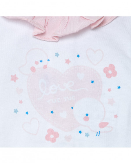 Ensemble en jersey long avec pieds fille rose so cute Ensemble en jersey long avec pieds fille rose so cute