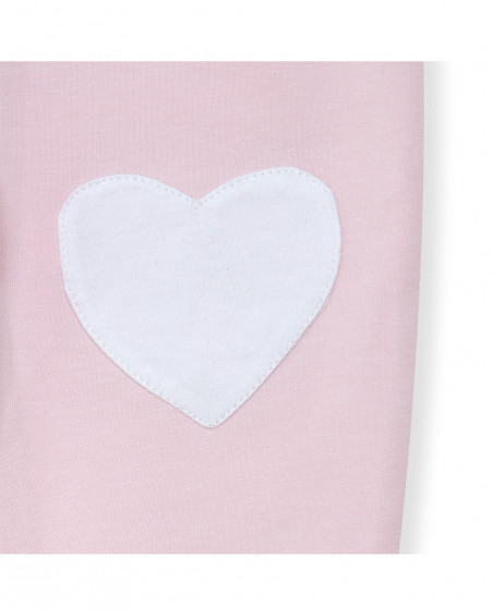 Ensemble en jersey long avec pieds fille rose so cute Ensemble en jersey long avec pieds fille rose so cute