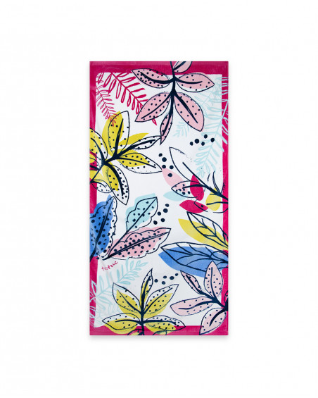 Serviette imprimée fille blanche island