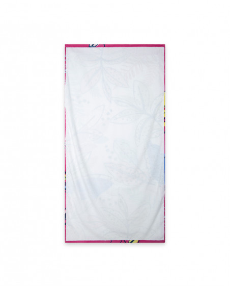 Serviette imprimée fille blanche island
