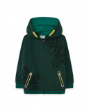 Sweat-shirt en peluche avec fermeture éclair garçon vert jungle Sweat-shirt en peluche avec fermeture éclair garçon vert jungle