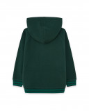 Sweat-shirt en peluche avec fermeture éclair garçon vert jungle Sweat-shirt en peluche avec fermeture éclair garçon vert jungle