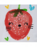 Tee-shirt et legging capri fraise fille jaune fruitty time Tee-shirt et legging capri fraise fille jaune fruitty time