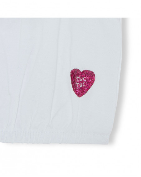 Top en jersey cropped fille blanche ready to bloom