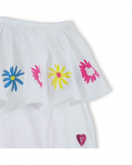 Top en jersey cropped fille blanche ready to bloom