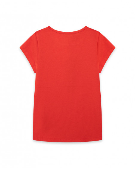 Tee-shirt en jersey collier fille rouge sea lovers