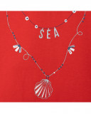 Tee-shirt en jersey collier fille rouge sea lovers Tee-shirt en jersey collier fille rouge sea lovers