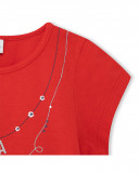 Tee-shirt en jersey collier fille rouge sea lovers Tee-shirt en jersey collier fille rouge sea lovers
