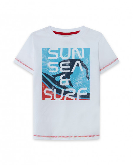 Tee-shirt en jersey message garçon blanche surf club Tee-shirt en jersey message garçon blanche surf club