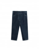 Jeggings en coton molletonné effet denim fille bleu basicos kids Jeggings en coton molletonné effet denim fille bleu basicos kids
