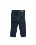 Jeggings en coton molletonné effet denim fille bleu basicos kids Jeggings en coton molletonné effet denim fille bleu basicos kids