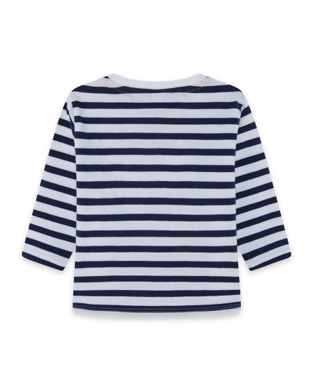 Tee-shirt en jersey manche longue garçon bleu red submarine
