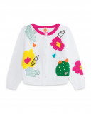 Veste en tricot boutons fille blanche funcactus Veste en tricot boutons fille blanche funcactus