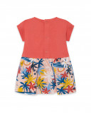 Robe en jersey message fille orange enjoy the sun Robe en jersey message fille orange enjoy the sun