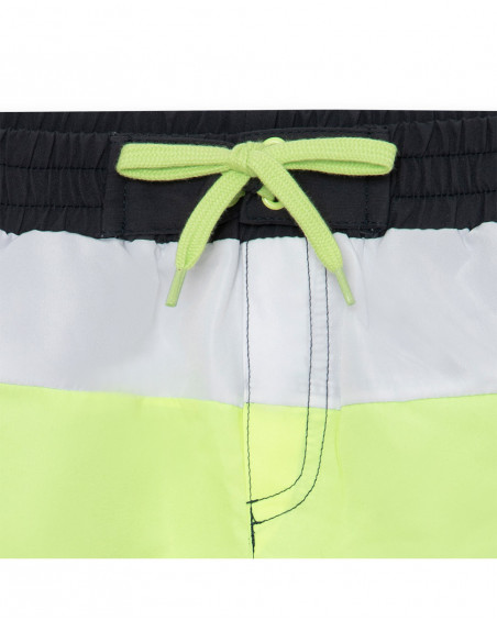 Short de bain à rayures garçon vert play Short de bain à rayures garçon vert play