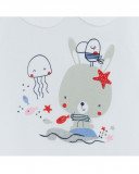 T-shirt et leggings en jersey à rayures fille blanche little T-shirt et leggings en jersey à rayures fille blanche little