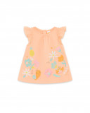 Robe en jersey volants fille orange picnic time Robe en jersey volants fille orange picnic time