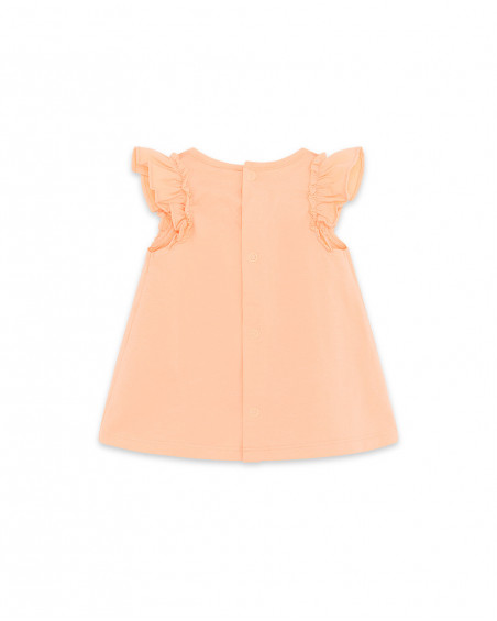 Robe en jersey volants fille orange picnic time Robe en jersey volants fille orange picnic time