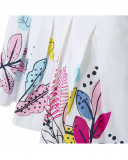 Robe en satin imprimé fille blanche island Robe en satin imprimé fille blanche island