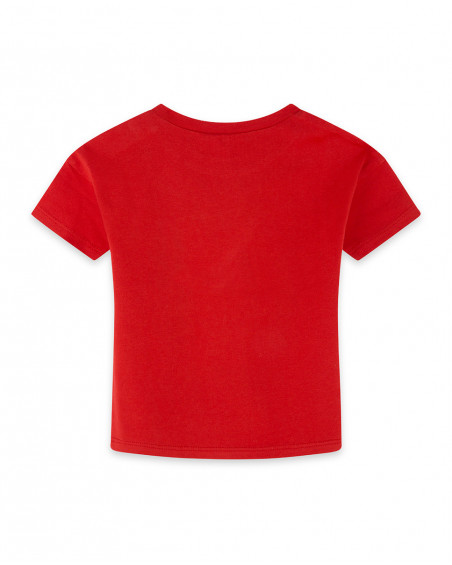 Tee-shirt en jersey poche garçon rouge fruitty time Tee-shirt en jersey poche garçon rouge fruitty time