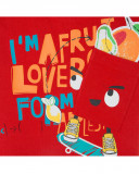 Tee-shirt en jersey poche garçon rouge fruitty time Tee-shirt en jersey poche garçon rouge fruitty time