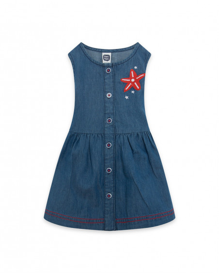 Robe en jeans bretelles fille bleu red submarine Robe en jeans bretelles fille bleu red submarine