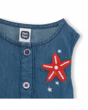 Robe en jeans bretelles fille bleu red submarine Robe en jeans bretelles fille bleu red submarine