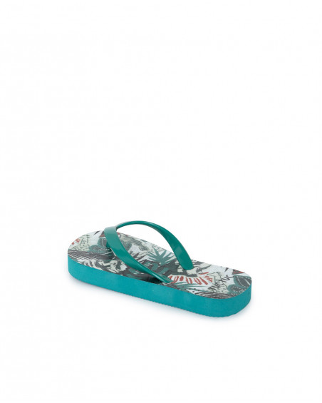 Tongs imprimées garçon vert jungle street Tongs imprimées garçon vert jungle street