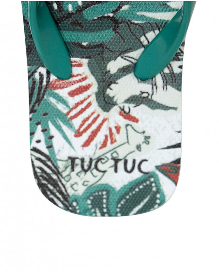 Tongs imprimées garçon vert jungle street Tongs imprimées garçon vert jungle street