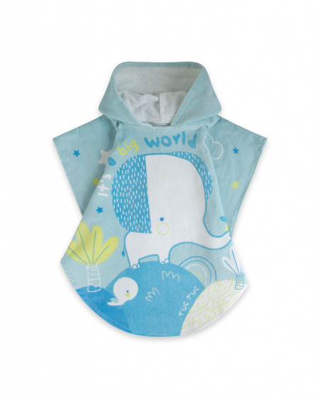 Poncho éléphant garçon bleu so cute Poncho éléphant garçon bleu so cute