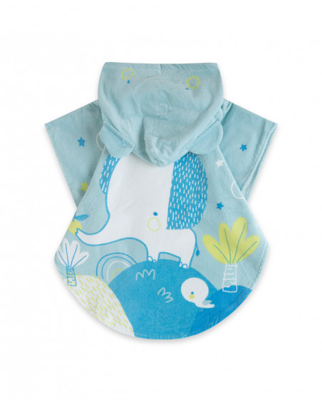 Poncho éléphant garçon bleu so cute Poncho éléphant garçon bleu so cute