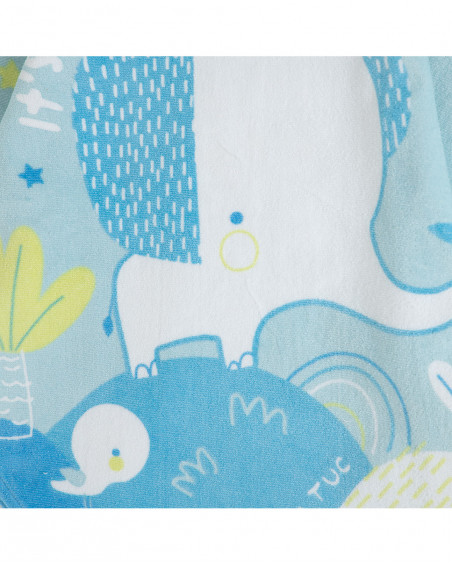 Poncho éléphant garçon bleu so cute Poncho éléphant garçon bleu so cute