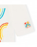 Tee-shirt en jersey manche longue imprimée fille beige smile Tee-shirt en jersey manche longue imprimée fille beige smile