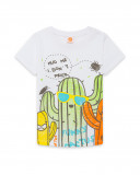 Tee-shirt en jersey cactus garçon blanche funcactus Tee-shirt en jersey cactus garçon blanche funcactus