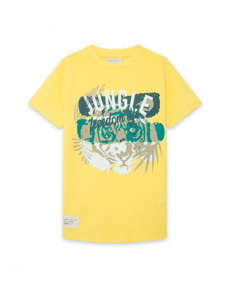 Tee-shirt en jersey message garçon jaune jungle street Tee-shirt en jersey message garçon jaune jungle street